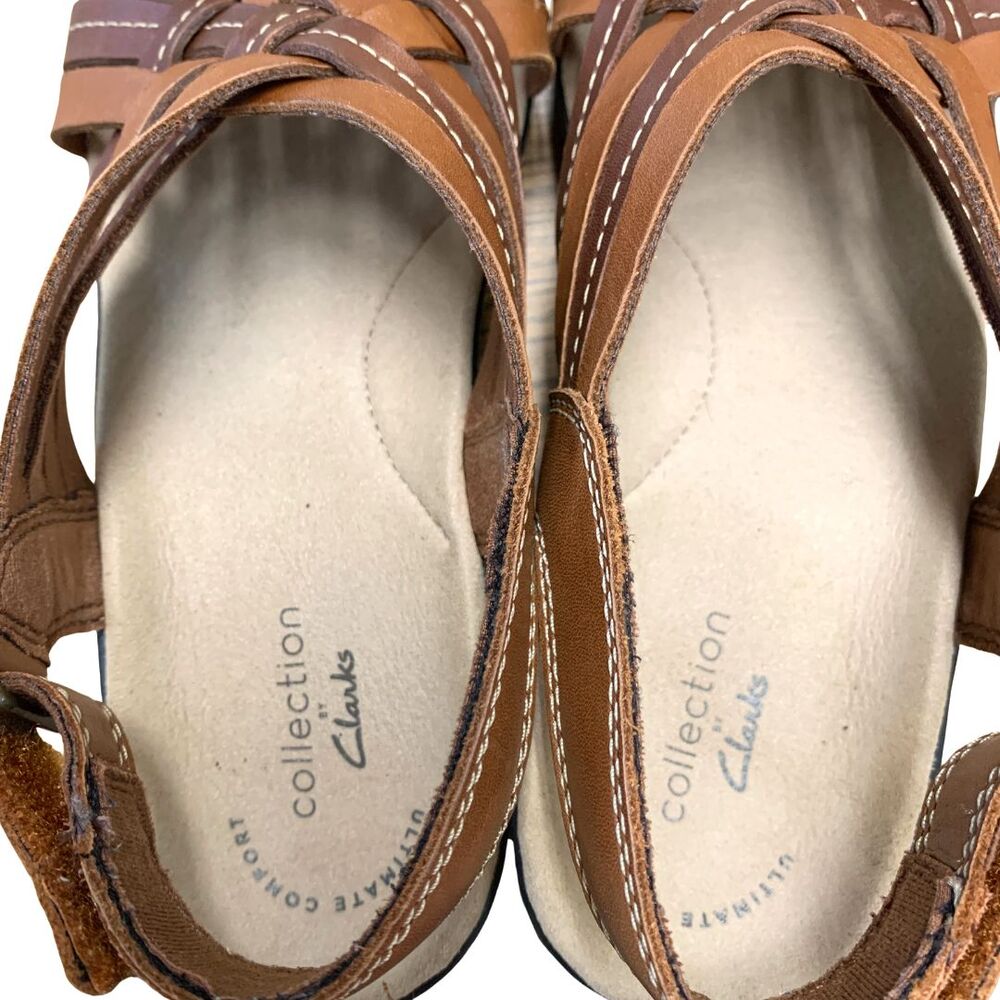 Clarks Women Lexi Carmen Comfort Hook and Loop Leather Snadals SIze 6 - Picture 3 of 12